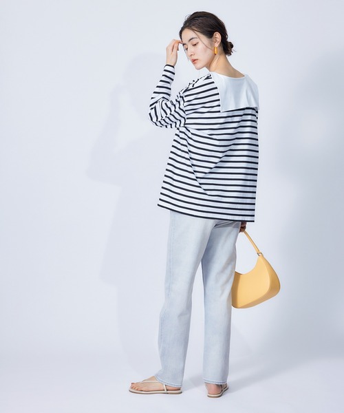 ROPE'（ロペ）の「ストレッチデニムハイウエストテーパードパンツ（デニムパンツ・レディース・ホワイト/ブルー系その他5・40/38/36/34）」の8枚目の写真