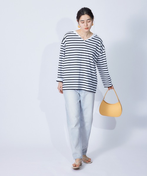 ROPE'（ロペ）の「ストレッチデニムハイウエストテーパードパンツ（デニムパンツ・レディース・ホワイト/ブルー系その他5・40/38/36/34）」の20枚目の写真