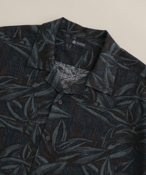 NANO universe(ナノユニバース)の「LB.04/ダークアロハリネンシャツ(シャツ/ブラウス・メンズ・ホワイト系その他/ブルー系その他3/ブラウン系その他3・S/M/L/XL)」の9枚目の写真
