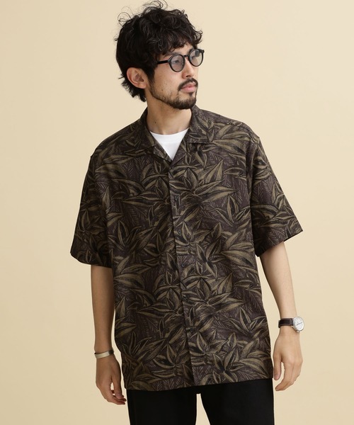 NANO universe(ナノユニバース)の「LB.04/ダークアロハリネンシャツ(シャツ/ブラウス・メンズ・ホワイト系その他/ブルー系その他3/ブラウン系その他3・S/M/L/XL)」の15枚目の写真