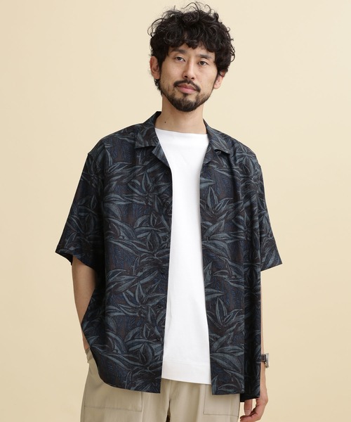 NANO universe(ナノユニバース)の「LB.04/ダークアロハリネンシャツ(シャツ/ブラウス・メンズ・ホワイト系その他/ブルー系その他3/ブラウン系その他3・S/M/L/XL)」の17枚目の写真