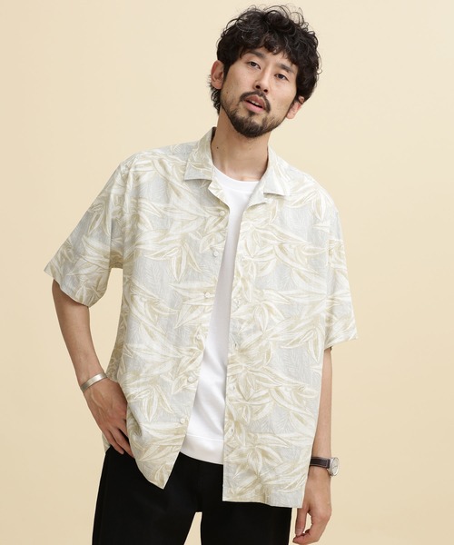 NANO universe(ナノユニバース)の「LB.04/ダークアロハリネンシャツ(シャツ/ブラウス・メンズ・ホワイト系その他/ブルー系その他3/ブラウン系その他3・S/M/L/XL)」の19枚目の写真