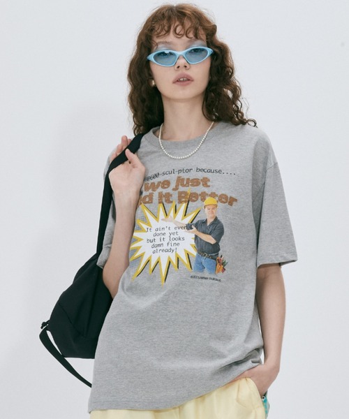 SCULPTOR（スカルプター）の「Construction Site Tee/コンストラクションサイトT（Tシャツ/カットソー・レディース・ライム/ホワイト/グレー・LARGE/MEDIUM）」の2枚目の写真