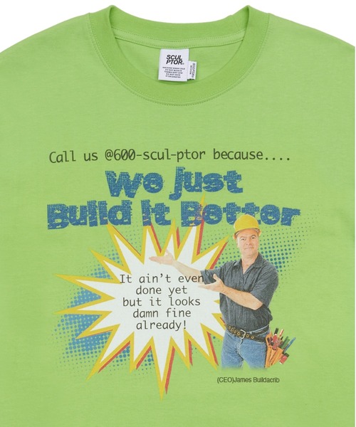 SCULPTOR（スカルプター）の「Construction Site Tee/コンストラクションサイトT（Tシャツ/カットソー・レディース・ライム/ホワイト/グレー・LARGE/MEDIUM）」の16枚目の写真