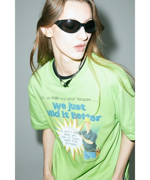 SCULPTOR（スカルプター）の「Construction Site Tee/コンストラクションサイトT（Tシャツ/カットソー・レディース・ライム/ホワイト/グレー・LARGE/MEDIUM）」の5枚目の写真