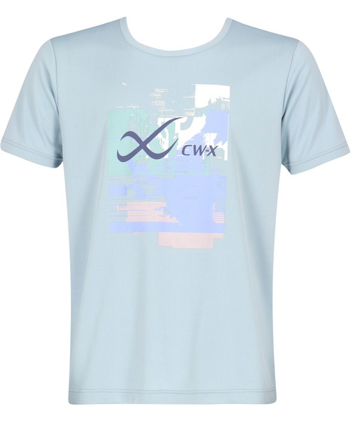 CW-X(シーダブリューエックス)の「アウタートップス 半袖(Tシャツ/カットソー・レディース・ホワイト/ブラック/スモークピンク/グレイッシュブルー/イエロー/パープル/ターコイズブルー/ピンク/ブラック系その他/アイボリー/サックスブルー/ピンク系その他2・LL/L/M/S)」の6枚目の写真