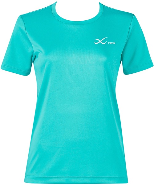 CW-X(シーダブリューエックス)の「アウタートップス 半袖(Tシャツ/カットソー・レディース・ホワイト/ブラック/スモークピンク/グレイッシュブルー/イエロー/パープル/ターコイズブルー/ピンク/ブラック系その他/アイボリー/サックスブルー/ピンク系その他2・LL/L/M/S)」の14枚目の写真
