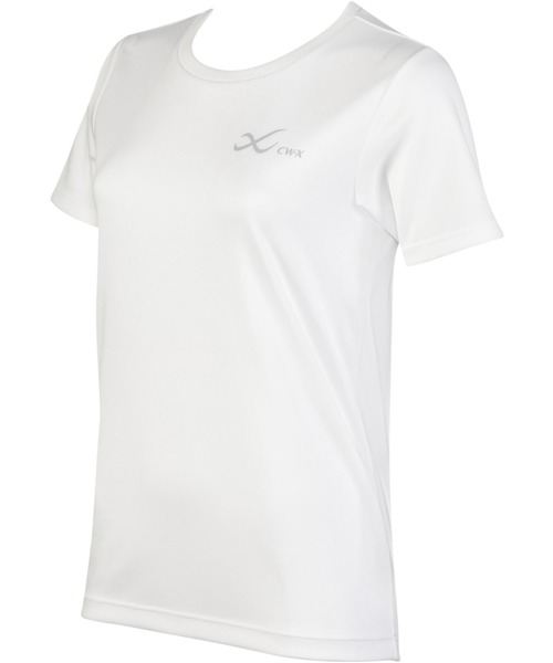 CW-X(シーダブリューエックス)の「アウタートップス 半袖(Tシャツ/カットソー・レディース・ホワイト/ブラック/スモークピンク/グレイッシュブルー/イエロー/パープル/ターコイズブルー/ピンク/ブラック系その他/アイボリー/サックスブルー/ピンク系その他2・LL/L/M/S)」の18枚目の写真