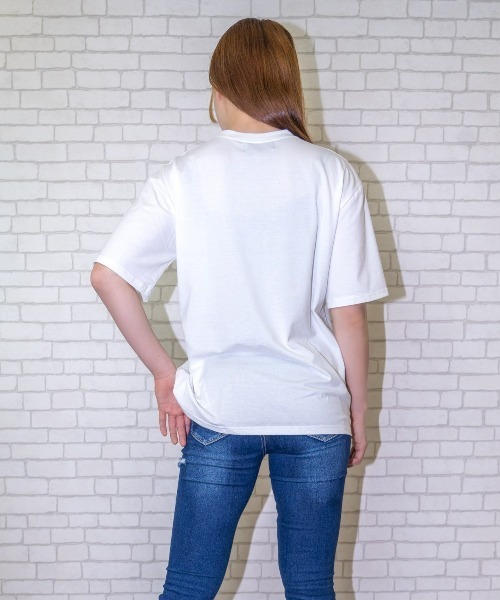 Loco Ocean(ロコオーシャン)の「フロント プリント ゆったりめ Tシャツ(Tシャツ/カットソー・レディース・ホワイト/チャコール/ダークオレンジ・M/L/XL)」の17枚目の写真