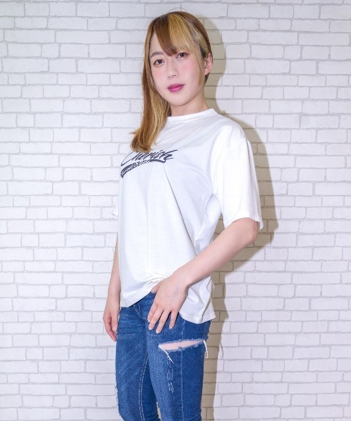Loco Ocean(ロコオーシャン)の「フロント プリント ゆったりめ Tシャツ(Tシャツ/カットソー・レディース・ホワイト/チャコール/ダークオレンジ・M/L/XL)」の15枚目の写真
