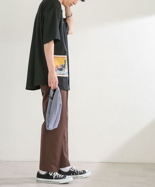 SENSE OF PLACE by URBAN RESEARCH（センスオブプレイスバイアーバンリサーチ）の「プリーツミニマルシェバッグ（トートバッグ・メンズ・グリーン/チャコールグレー/ブルー/パープル・ONE）」の7枚目の写真