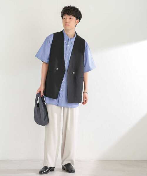 SENSE OF PLACE by URBAN RESEARCH（センスオブプレイスバイアーバンリサーチ）の「プリーツミニマルシェバッグ（トートバッグ・メンズ・グリーン/チャコールグレー/ブルー/パープル・ONE）」の14枚目の写真