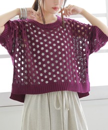 osharewalker | 『穴あきデザインニット』(ニット/セーター)