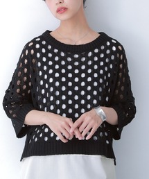 osharewalker | 『穴あきデザインニット』(ニット/セーター)
