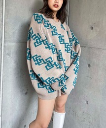 SPIRALGIRL | ビッグロゴジャガードニット(ニット/セーター)