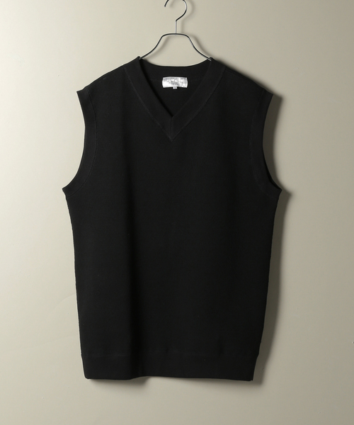 UNFOLLOW（アンフォロー）の「ヘビーワッフルVネックベスト（ベスト・メンズ・ブラック・2/3）」の7枚目の写真