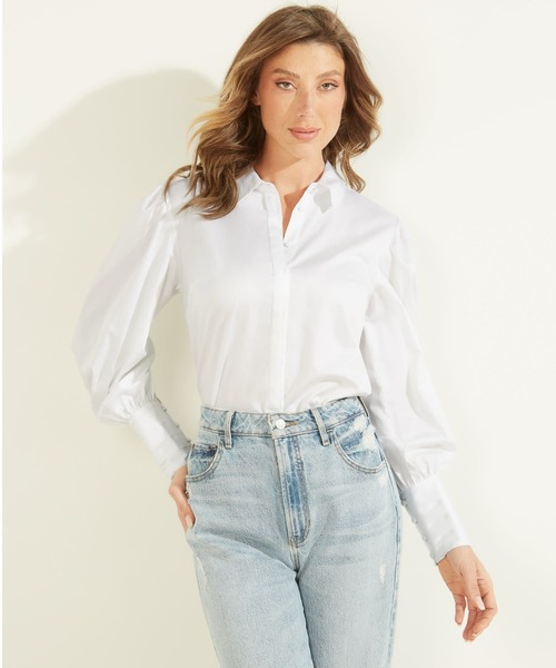 Guess（ゲス）の「Ravin Poplin Top（シャツ/ブラウス・レディース・ホワイト・X-SMALL/SMALL/MEDIUM）」の13枚目の写真