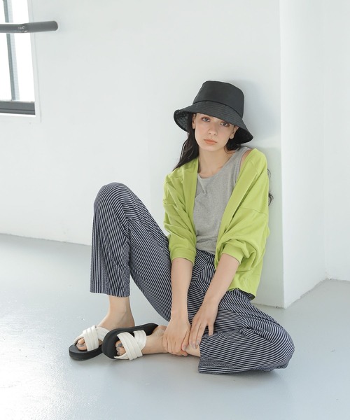 LAKOLE（ラコレ）の「メランジシアーリブタンクトップ / 352146（タンクトップ・レディース・グレー/ライトベージュ/ブラウン/グリーン・MEDIUM/SMALL）」の9枚目の写真