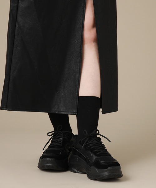 Cheek(チーク)の「ダッドスニーカー(スニーカー・レディース・ブラック/ベージュ・SMALL/MEDIUM/LARGE)」の5枚目の写真