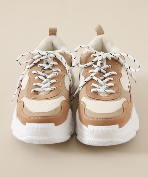 Cheek(チーク)の「ダッドスニーカー(スニーカー・レディース・ブラック/ベージュ・SMALL/MEDIUM/LARGE)」の10枚目の写真