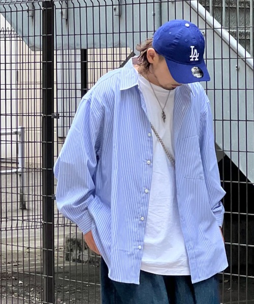 JACKROSE(ジャックローズ)の「JE-ブロード・リラックス-LSシャツ(シャツ/ブラウス・メンズ・ホワイト/ブラック/ブラック×ホワイト/ベージュ/ブルー・FREE)」の5枚目の写真