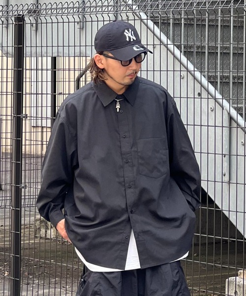 JACKROSE(ジャックローズ)の「JE-ブロード・リラックス-LSシャツ(シャツ/ブラウス・メンズ・ホワイト/ブラック/ブラック×ホワイト/ベージュ/ブルー・FREE)」の2枚目の写真