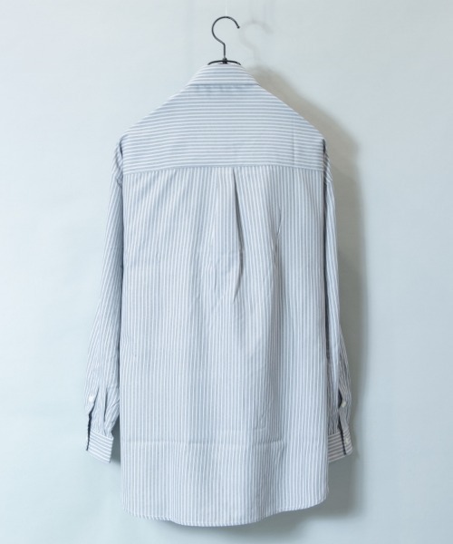 JACKROSE(ジャックローズ)の「JE-ブロード・リラックス-LSシャツ(シャツ/ブラウス・メンズ・ホワイト/ブラック/ブラック×ホワイト/ベージュ/ブルー・FREE)」の9枚目の写真