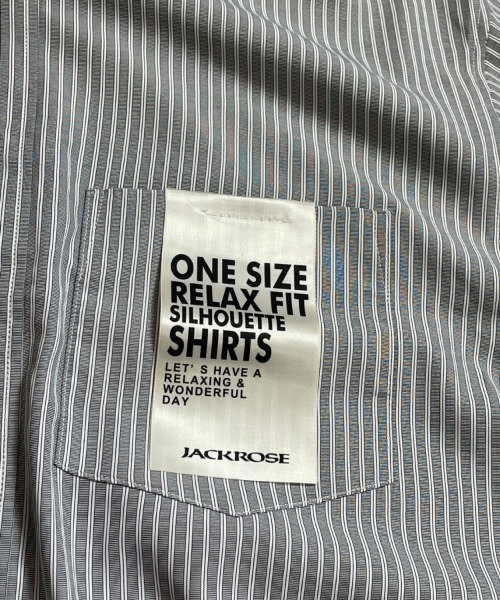 JACKROSE(ジャックローズ)の「JE-ブロード・リラックス-LSシャツ(シャツ/ブラウス・メンズ・ホワイト/ブラック/ブラック×ホワイト/ベージュ/ブルー・FREE)」の11枚目の写真