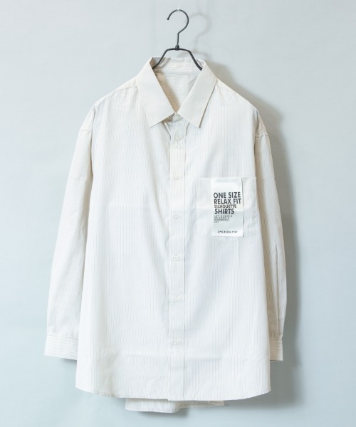 JACKROSE(ジャックローズ)の「JE-ブロード・リラックス-LSシャツ(シャツ/ブラウス・メンズ・ホワイト/ブラック/ブラック×ホワイト/ベージュ/ブルー・FREE)」の18枚目の写真