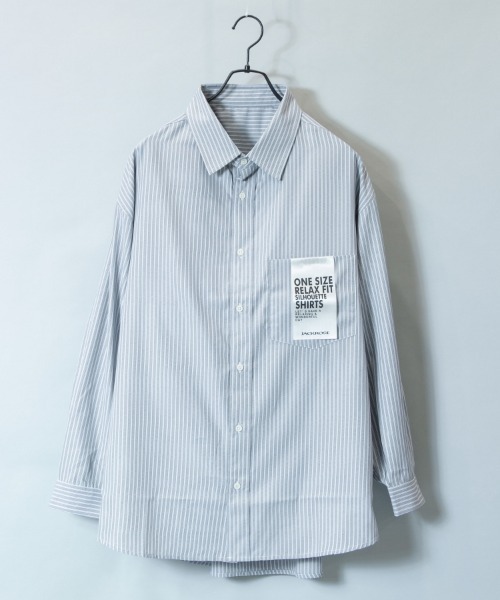 JACKROSE(ジャックローズ)の「JE-ブロード・リラックス-LSシャツ(シャツ/ブラウス・メンズ・ホワイト/ブラック/ブラック×ホワイト/ベージュ/ブルー・FREE)」の19枚目の写真