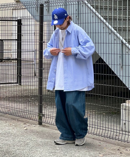 JACKROSE(ジャックローズ)の「JE-ブロード・リラックス-LSシャツ(シャツ/ブラウス・メンズ・ホワイト/ブラック/ブラック×ホワイト/ベージュ/ブルー・FREE)」の16枚目の写真