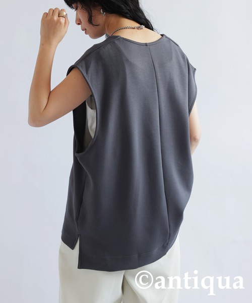 antiqua（アンティカ）の「ポンチベスト（ベスト・レディース・ブラック/グレー/ベージュ・FREE）」の12枚目の写真