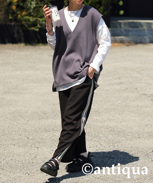 antiqua（アンティカ）の「ポンチベスト（ベスト・レディース・ブラック/グレー/ベージュ・FREE）」の15枚目の写真