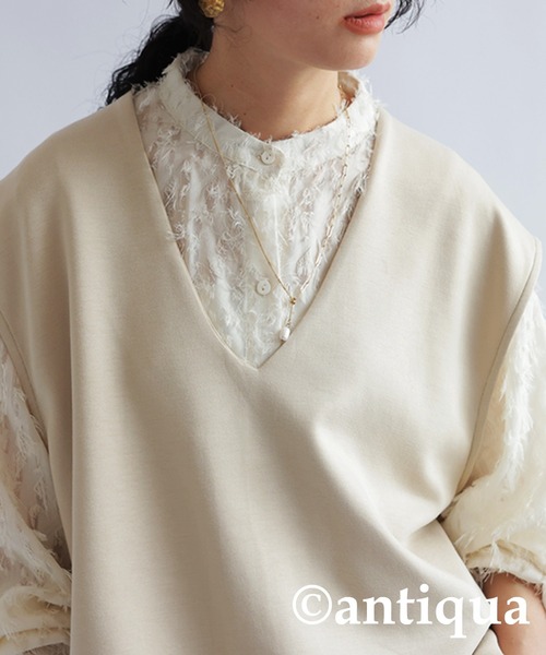 antiqua（アンティカ）の「ポンチベスト（ベスト・レディース・ブラック/グレー/ベージュ・FREE）」の20枚目の写真