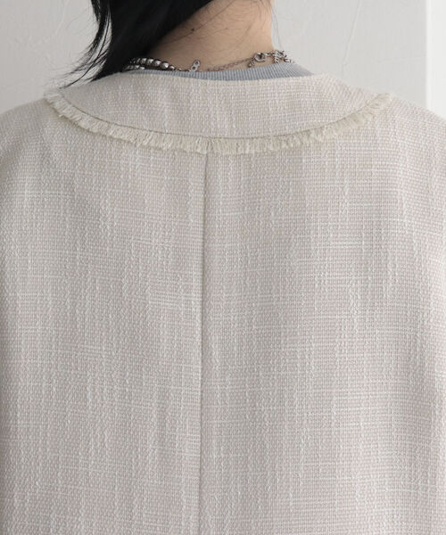 fredy emue(フレディエミュ)の「ツィードジレ ベスト(ベスト・レディース・ブラック/アイボリー・38)」の8枚目の写真