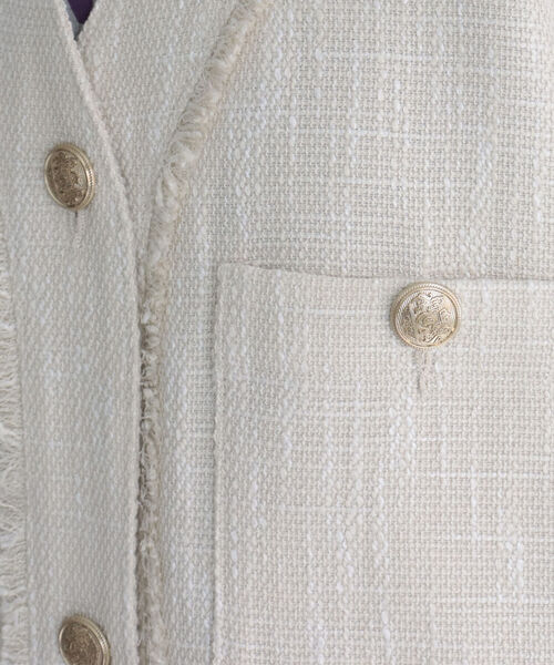 fredy emue(フレディエミュ)の「ツィードジレ ベスト(ベスト・レディース・ブラック/アイボリー・38)」の12枚目の写真