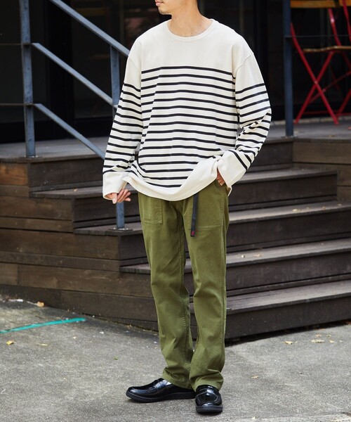 FREAK'S STORE(フリークスストア)の「KONECO/コネーソ KONECO パネルボーダー ロングスリーブTEE(Tシャツ/カットソー・メンズ・ホワイト/ネイビー/オフホワイト・MEDIUM/LARGE)」の6枚目の写真