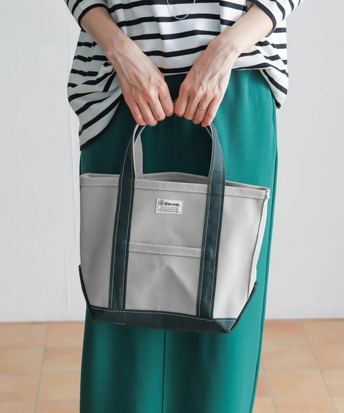 ORCIVAL（オーシバル）の「ORCIVAL　キャンバストートバッグS（トートバッグ・レディース・イエロー系その他/グレー系その他/グリーン系その他/ベージュ系その他/ブラウン系その他/ホワイト系その他・ONE）」の14枚目の写真