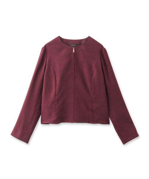Reflect（リフレクト）の「◆【洗える】スウェード調ジッパーブルゾン（ブルゾン・レディース・サンドベージュ/ボルドー・11/09/17/13/07/15 ）」の3枚目の写真