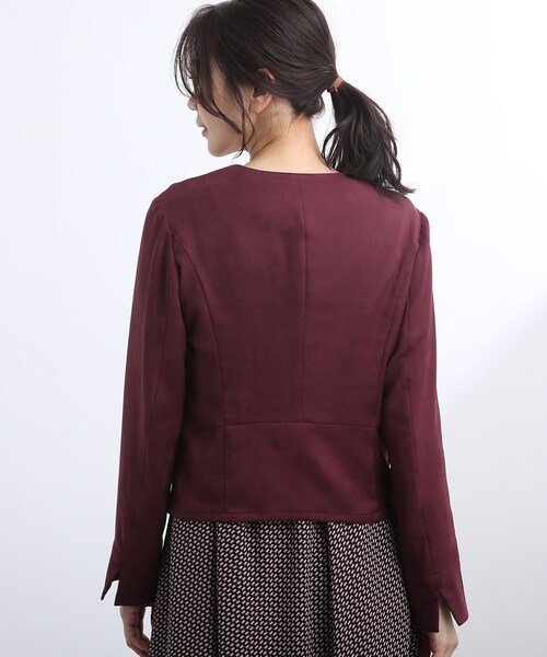 Reflect（リフレクト）の「◆【洗える】スウェード調ジッパーブルゾン（ブルゾン・レディース・サンドベージュ/ボルドー・11/09/17/13/07/15 ）」の6枚目の写真