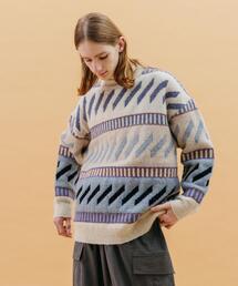 CITEN | ＜CITEN＞ ジャカード クルーネック ニット(ニット/セーター)