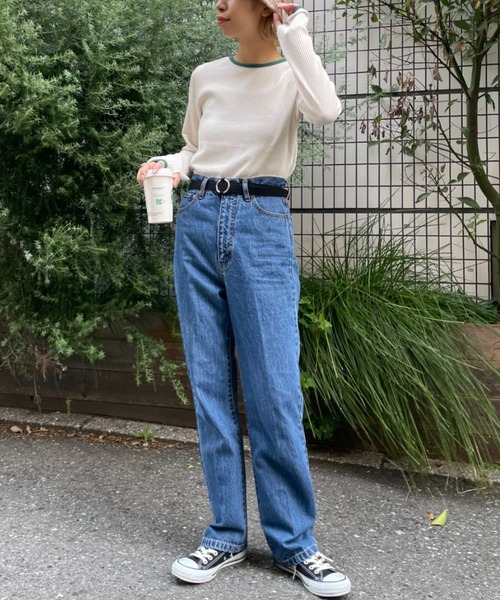 CIAOPANIC（チャオパニック）の「ワッフルバックオープンリンガーtee（Tシャツ/カットソー・レディース・ホワイト/ブラック/ピンク/グリーン・FREE）」の13枚目の写真