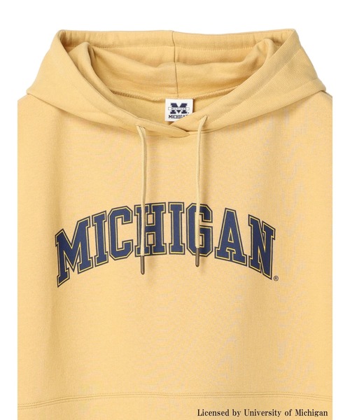 earth music&ecology（アースミュージックアンドエコロジー）の「別注 MICHIGAN ミニ裏毛チュニックパーカー（パーカー・レディース・チャコールグレー/ホワイト系その他/イエロー・FREE）」の8枚目の写真