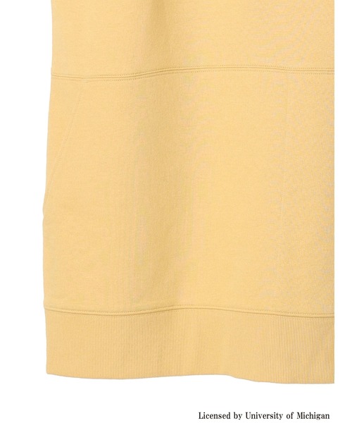 earth music&ecology（アースミュージックアンドエコロジー）の「別注 MICHIGAN ミニ裏毛チュニックパーカー（パーカー・レディース・チャコールグレー/ホワイト系その他/イエロー・FREE）」の10枚目の写真