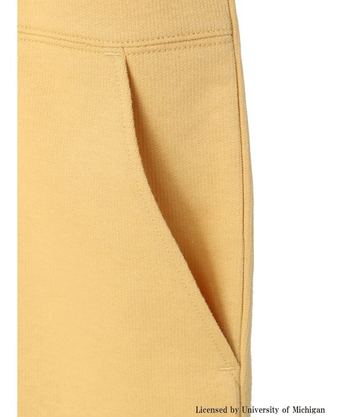 earth music&ecology（アースミュージックアンドエコロジー）の「別注 MICHIGAN ミニ裏毛チュニックパーカー（パーカー・レディース・チャコールグレー/ホワイト系その他/イエロー・FREE）」の12枚目の写真