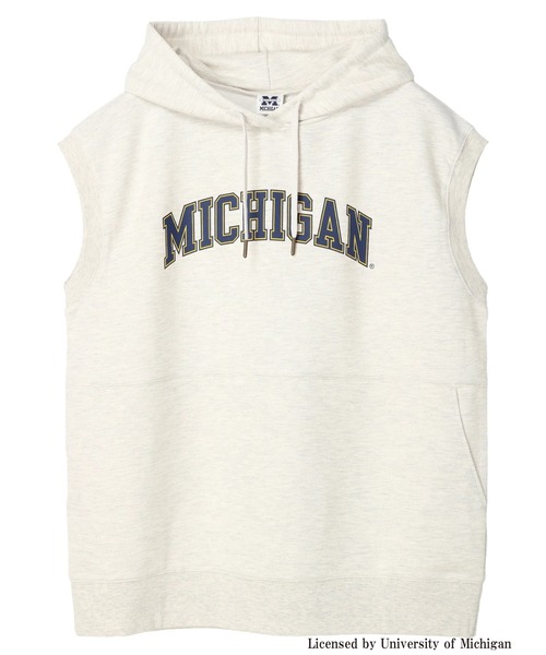 earth music&ecology（アースミュージックアンドエコロジー）の「別注 MICHIGAN ミニ裏毛チュニックパーカー（パーカー・レディース・チャコールグレー/ホワイト系その他/イエロー・FREE）」の14枚目の写真