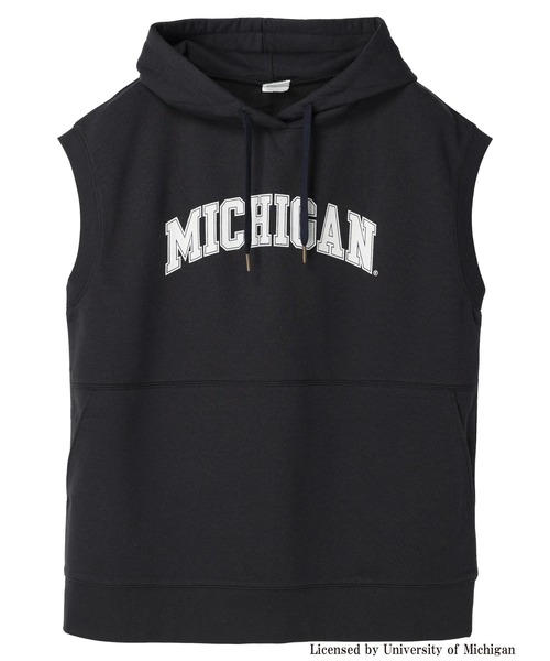 earth music&ecology（アースミュージックアンドエコロジー）の「別注 MICHIGAN ミニ裏毛チュニックパーカー（パーカー・レディース・チャコールグレー/ホワイト系その他/イエロー・FREE）」の15枚目の写真