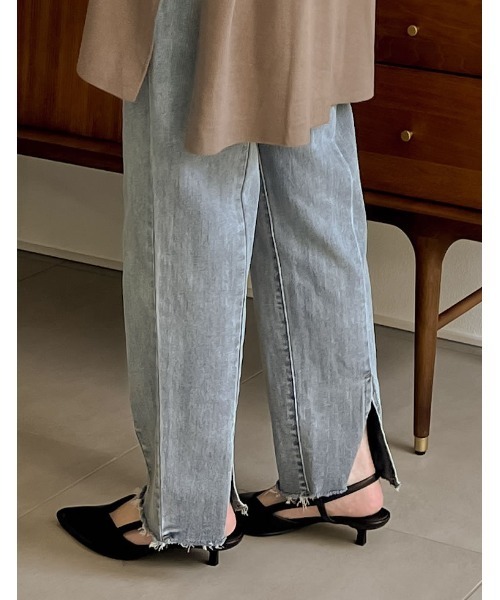 Re:EDIT（リエディ）の「[2023S/S SHOES COLLECTION]ポインテッドトゥバックストラップローヒールミュールパンプス（その他シューズ・レディース・ブラック/ホワイト/グリーン/キャメル/パイソン・LARGE/X-LARGE/SMALL/MEDIUM）」の7枚目の写真