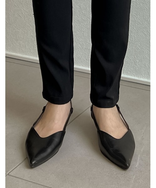 Re:EDIT（リエディ）の「[2023S/S SHOES COLLECTION]ポインテッドトゥバックストラップローヒールミュールパンプス（その他シューズ・レディース・ブラック/ホワイト/グリーン/キャメル/パイソン・LARGE/X-LARGE/SMALL/MEDIUM）」の14枚目の写真