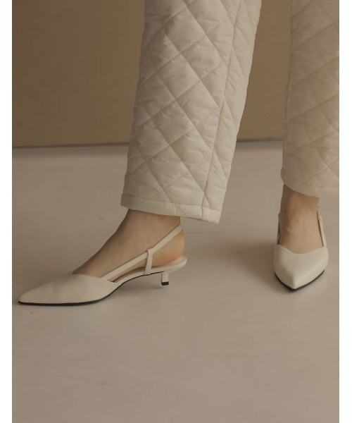 Re:EDIT（リエディ）の「[2023S/S SHOES COLLECTION]ポインテッドトゥバックストラップローヒールミュールパンプス（その他シューズ・レディース・ブラック/ホワイト/グリーン/キャメル/パイソン・LARGE/X-LARGE/SMALL/MEDIUM）」の19枚目の写真